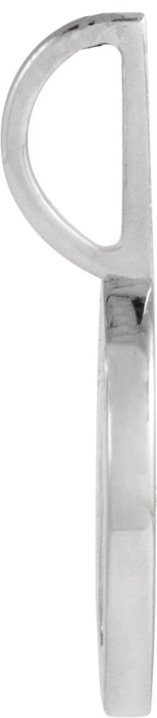 14K Gold Round Natural Diamond Mama Bear Necklace or Pendant - White Gold - view 2