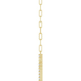 14K Gold Round Natural Diamond Accented Sideways Cross Necklace – 19.3x10.8mm - Yellow Gold - view 3