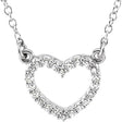 Platinum Heart Necklace