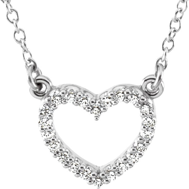 Platinum Heart Necklace
