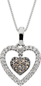 14K Gold Accented Heart Necklace – 18.1x12.5mm