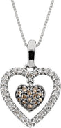 14K Gold Accented Heart Necklace – 18.1x12.5mm