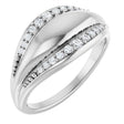 14K Gold Round Natural Diamond Accented Ring XI - White Gold
