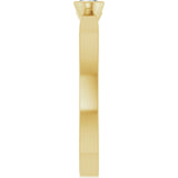 14K Gold Oval Natural Diamond Half-Bezel Solitaire Ring - Yellow Gold - view 4
