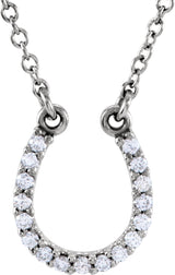 Platinum Horseshoe Necklace