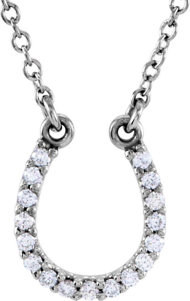 Platinum Horseshoe Necklace