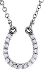 Platinum Horseshoe Necklace