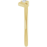 14K Gold Pear Natural Diamond Solitaire Ring - Yellow Gold - view 4