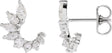 Platinum Marquise Natural Diamond Accented Front-Back Earrings