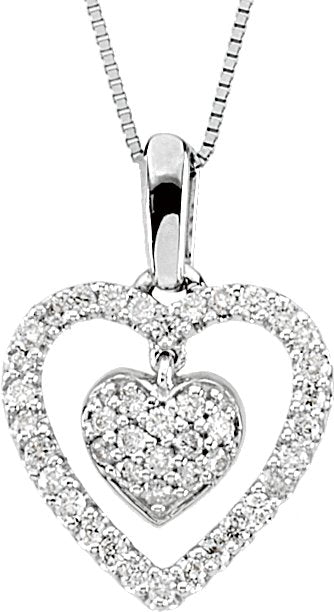 14K Gold Heart Necklace – 18.1x12.5mm