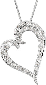 14K Gold Accented Heart Necklace
