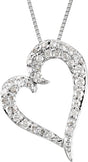 14K Gold Accented Heart Necklace