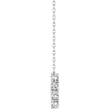 14K Gold Round Lab-Grown Diamond Accented Sideways Cross Necklace – 1/3 CTW - White Gold - view 3