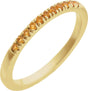 10K Gold Round Natural Citrine Birthstone Stackable Ring - Yellow Gold
