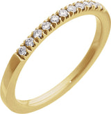 10K Gold Round Lab-Grown Diamond Birthstone Stackable Ring - Yellow Gold