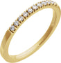10K Gold Round Lab-Grown Diamond Birthstone Stackable Ring - Yellow Gold