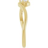 14K Gold Oval Lab-Grown Diamond Solitaire Freefrom Ring - Yellow Gold - view 4