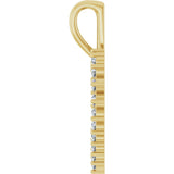 14K Gold Round Natural Diamond Accented Heart Necklace or Pendant – 1/3 CTW - Yellow Gold - view 3