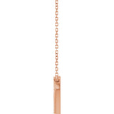 14K Gold Round Natural Diamond Interlocking Heart Necklace - Rose Gold - view 3