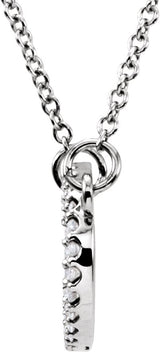 14K Gold Accented Necklace - White Gold - view 2