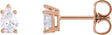 14K Gold Lab-Grown Diamond Pear 5-Prong Stud Earrings - Rose Gold