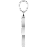 Platinum Round Natural Diamond Tree of Life Pendant - view 3