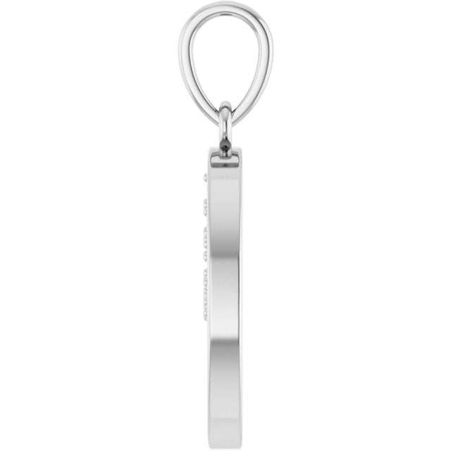 14K Gold Round Natural Diamond Tree of Life Pendant - White Gold - view 3