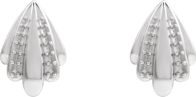 Platinum Round Natural Diamond Accented Earrings III - view 2