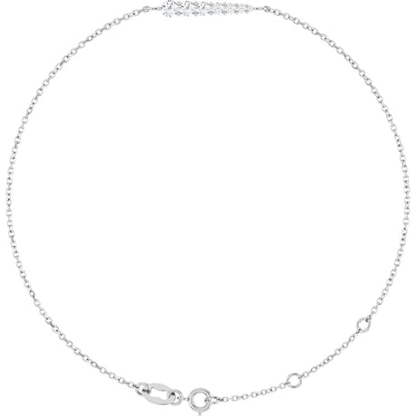 Platinum Natural Diamond Graduated Link Bracelet