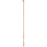 14K Gold Natural Diamond Graduated Link Bracelet - Rose Gold - view 3
