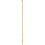 14K Gold Natural Diamond Graduated Link Bracelet - Yellow Gold - view 3