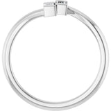 Platinum Straight Baguette Natural Diamond Two-Stone Ring – 3.5x1.75mm - view 2