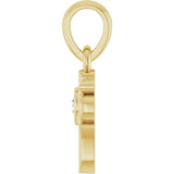 14K Gold Round Natural Diamond Accented Dog Mom Necklace or Pendant - Yellow Gold - view 3