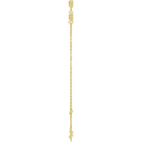 14K Gold Round Natural Citrine Bezel-Set Link Bracelet – 25.9x1.7mm - Yellow Gold - view 6