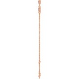 14K Gold Round Lab-Grown Alexandrite Bezel-Set Link Bracelet – 25.9x1.7mm - Rose Gold - view 8