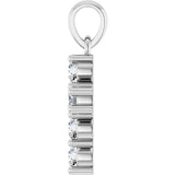 Platinum Round Lab-Grown Diamond Accented Cross Necklace or Pendant – up to 1 5/8 CTW - view 3