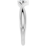 Platinum Pear Lab-Grown Diamond Bezel-Set Criss-Cross Solitaire Ring - view 4