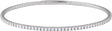 14K Gold Round Natural Diamond Fully Accented Flexible Bangle Bracelet - White Gold