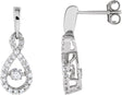 14K Gold Round Natural Mystara Diamond Mystara Diamonds® Infinity-Inspired Earrings