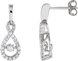 14K Gold Round Natural Mystara Diamond Mystara Diamonds® Infinity-Inspired Earrings