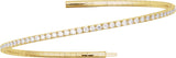 14K Gold Round Lab-Grown Diamond Fully Accented Flexible Bangle Bracelet - Yellow Gold - view 2