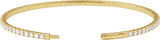 14K Gold Round Lab-Grown Diamond Fully Accented Flexible Bangle Bracelet - Yellow Gold - view 3
