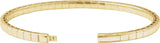14K Gold Round Natural Diamond Half Accented Flexible Bangle Bracelet - Yellow Gold - view 3