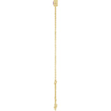 14K Gold Round Natural Pink Tourmaline Bezel-Set Link Bracelet - Yellow Gold - view 6