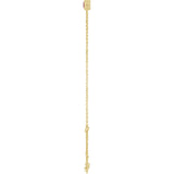 14K Gold Round Lab-Grown Ruby Bezel-Set Link Bracelet - Yellow Gold - view 6
