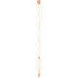 14K Gold Round Natural Ruby Bezel-Set Link Bracelet - Rose Gold - view 6