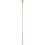 14K Gold Round Natural Blue Zircon Bezel-Set Link Bracelet - Rose Gold - view 6