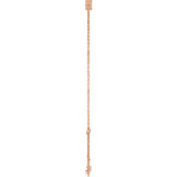 14K Gold Round Natural White Sapphire Bezel-Set Link Bracelet - Rose Gold - view 6