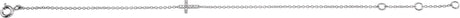 14K Gold Round Natural Diamond Youth Sideways Cross Bracelet