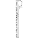 14K Gold Round Natural Diamond Petite Cross Necklace or Pendant - White Gold - view 2